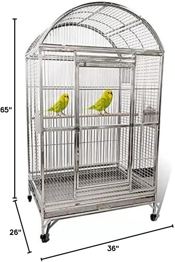 SUS201 Stainless Steel DOMETOP Style Bird CAGE Parrot CAGE 36"X26"X65"