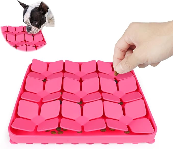 Snuffle Mat for Dogs,Silicone Interactive Dog Mat No Hurt for Dog's Nose for Smell Training and Slow Eating,Encourages Natural Foraging Skills and Stress Relief for Dog Mental Stimulation Toy