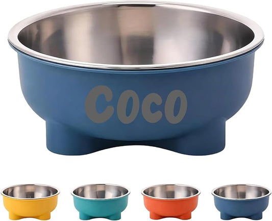Personalized Dog Bowl for Small Dogs Custom Stainless Steel Dog Bowl with Name Metal Food Water Bowls for Puppy Cat Pet