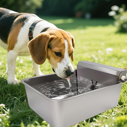 Automatic Dog Water Dispenser 23L/6Gal Capacity Large Water Bowl Auto Filling Water Fountain Stainless Steel for Large Pet Dog Chicken