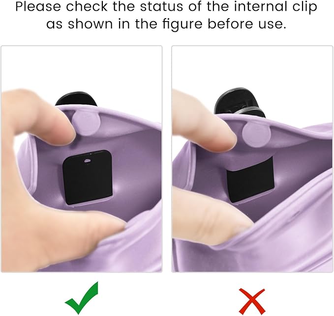 AUDWUD Silicone Dog Treat Pouch,With Dog Training Clicker,Clip on Portable Training Container,Convenient Magnetic Buckle Closing and Waist Clip