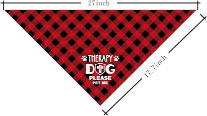 Dog Bandana, Emotional Support Animal Dog Bandana, Dogs Scarf Classical Printing, Dogs Scarf Accessories, Doggy Kerchief Pet Kerchief, Christmas Birthday Thanksgiving Doggy Gift