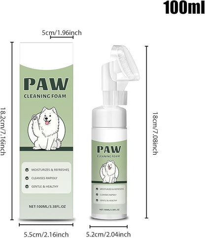 Cat Paw Cleaner - Cleaning Supplies with Silicone Brush - 100ml Pet Foot Washer with Scrubber,for Dirty Muddy Puppy Kitten Small Medium Large Breed Travel Outdoor Walking Bath