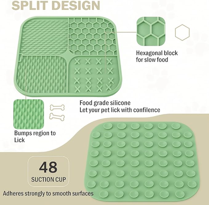 Dog Puzzle Toys Set,Interacive Slow Feeder for Cat,Dog Lick Mat with Suction Cups,Pet Enrichment Toys from Small to Medium