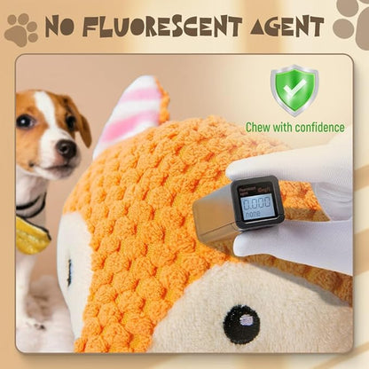 Indestructible Dog Toy, 2026 New Durable Squeak Dog Toys Stuffed Plush, Dog Toy with Squeaker, Squeaky Chew Toy for Small Medium Large Dogs Puppy Teething Toys (Elephant)