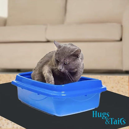 Under Pet Cage Mat for Bird Cages, Reptile Aquariums, Dog Kennels, Water-Resistant Pad for Hard Floors and Surfaces, 46 Inches x 60 Inches, Clear