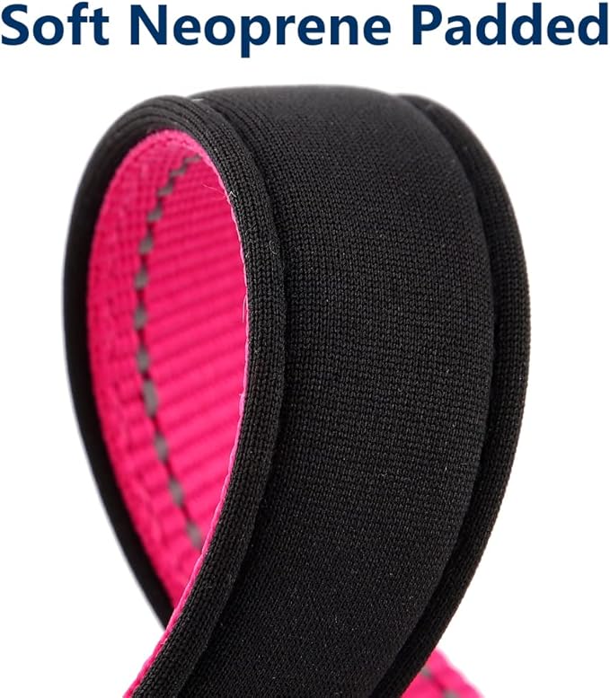 Personalized Dog Collars Custom with Pet Name and Phone Number, Soft Neoprene Padded Reflective Nylon Collar, 4 Adjustable Sizes - for Boy, Girl Dogs