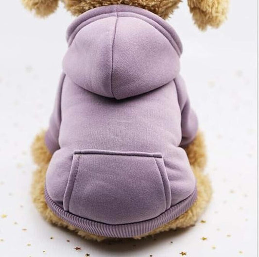 Idepet Pet Dog Hoodies Dog Clothes for Small Dogs Vest Chihuahua Clothes Warm Coat Jacket Autumn Puppy Outfits Cats Dogs Clothing(M, Purple)