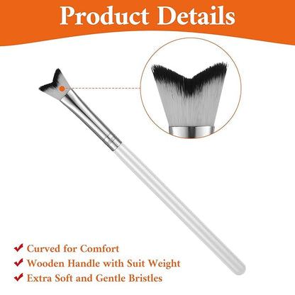 12PCS Lash Shampoo Brushes,Fishtail Lash Wash Brush,Lashes Cleaning Brush for Face Home and Salon Eyelashes Extension Deep Cleanings, Soft Makeup Remover,6 Colors