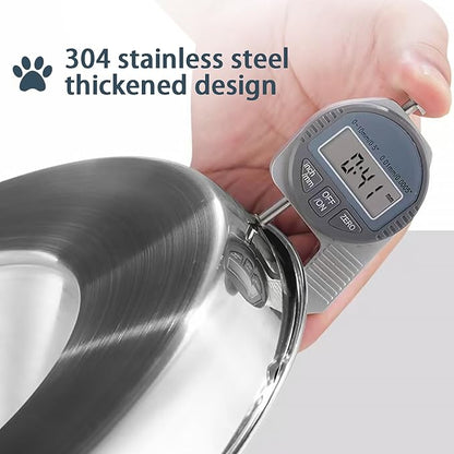 2 Pack Stainless Steel Puppy Bowls, Small Dog Bowls for Food and Water, Puppy Slow Feeder Whelping Weaning Dishes for Multiple Puppies Kittens Supplies