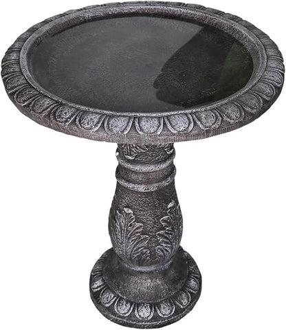24.4" H Concrete Bird Bath for Outdoors - 24.4" H * 20" Φ Bird Bath for Outside, Classical Birdbath Patio Decor