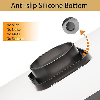 Set of 2 Stainless Steel Dog Food and Water Bowl with Puzzle Dish, Freely Combinable Feeding Set for Dogs Cats, Spill Proof Neater Dog Bowls, Pet Feeder Bowl for Puppy Small Breeds