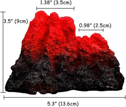 S-Lifeeling Tank Decoration Volcano Ornament Aquarium Decorations Volcanic Stone for Fish Tank (S)