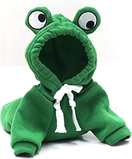 Warm Dog Winter Clothes Cute Fruit Dog Coat Hoodies Fleece Pet Dogs Costume Jacket for French Bulldog Chihuahua Ropa para Perro(Green,S)