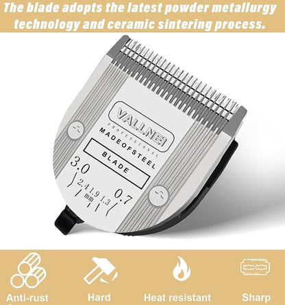 3 Pack Detachable Adjustable Pet Dog Grooming Clipper 5-in-1 Blade Compatible with WAHL Professional Animal Blade Arco, Bravura, Chromado, Creativa, Figura, and Motion Pet, Dog, and Horse Clippers