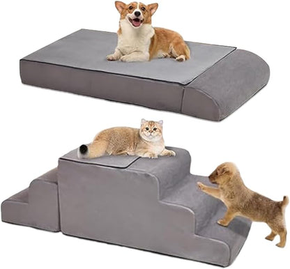 24-30inches High Dog Stairs & Steps for High Beds Tall, LitaiL 29inch 6 Steps Pet Stairs/Steps for High Beds Large Dogs, Non-Slip Dog Ramps for Small Dogs, for Older Cats