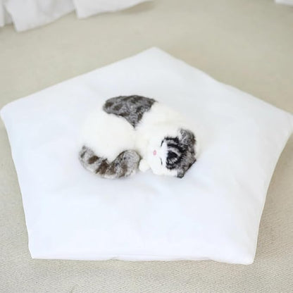 Dog Cat Teepee Tent Bed,Portable Pet Teepee for Small Animals Removable & Washable,Indoor Dog House with Cozy Cushion,Cat Teepee for Indoor Cats,Bunny Tent Outdoor (White, L)