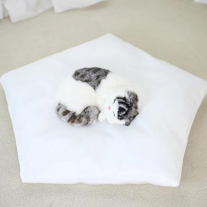 Dog Cat Teepee Tent Bed,Portable Pet Teepee for Small Animals Removable & Washable,Indoor Dog House with Cozy Cushion,Cat Teepee for Indoor Cats,Bunny Tent Outdoor (White, M)