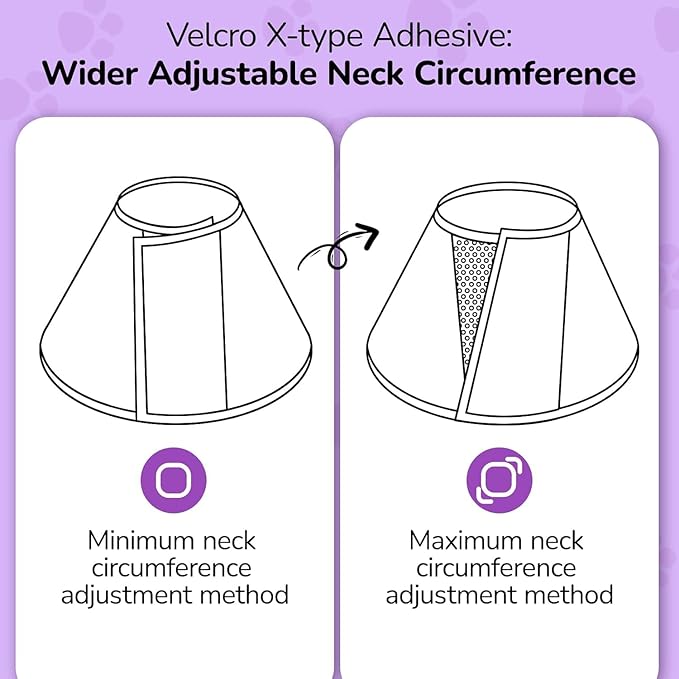 Dog Cone Collar for Dogs After Surgery Extra Long, Adjustable Comfy Dog Elizabethan Pet Collar Cone for Large Dogs Anti-Lick Protective Wound