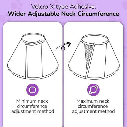 Dog Cone Collar for Dogs After Surgery Extra Long, Adjustable Comfy Dog Elizabethan Pet Collar Cone for Large Dogs Anti-Lick Protective Wound