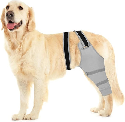 Dog Rear Leg Sleeve to Prevent Licking - Breathable Adjustable Durable Material - Single Sleeve for Back Hind Leg Wound Recovery ACL TPLO Surgery(Right-2XL)