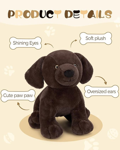 MaoGoLan 24" Giant Chocolate Lab Stuffed Animal, Adorable and Cuddly Large Labrador Dog Plush,Stuffed Puppy Throw Pillow for Puppy Lover,Kids,Adults