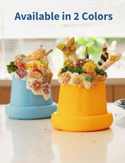 2-in-1 Enrichment Bowls for Dogs – Durable Dog Food Wobble Bowl Slow Feeder & Licking Mat Bowl Set, Food-Grade TPU Dog Enrichment Toys, Dishwasher Safe Licking Toy