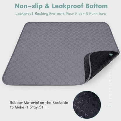 Mr. Peanut's Washable Pee Pads for Dogs – 3 Pack Reusable Puppy Pet Training Pads – Waterproof Super Absorbing Pet Carrier Protector Mat