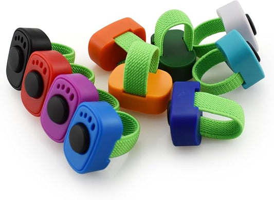 Dog Clicker with Finger Ring 10 Pack for Dogs/Cats/Horses/Birds or Other Animals - Mini Finger Clickers for Training