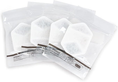 Official 4 Packs Replacement Filters & Pre-Filter Sponges for 4L/135oz Wireless Cat Water Fountain ZTI0506