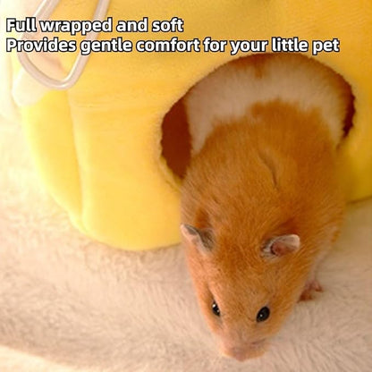 ZYLARIXE Cozy Cake Hamster House - Soft Plush Hideout & Tunnel Bed for Guinea Pigs, Syrian Hamsters, and Small Animals - Adorable, Warm & Washable Hideaway for All Seasons, Perfect Cage Accessory
