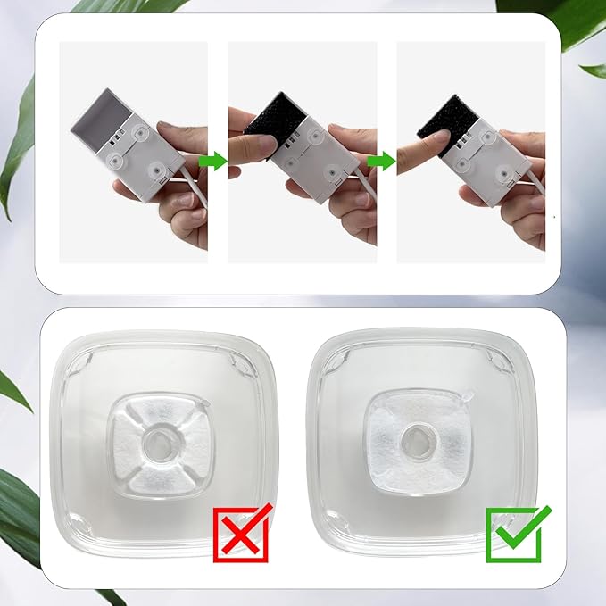 Pet Fountain Filters Compatible with 95Oz/2.8L Dog Water Fountain(4 Carbon Filters+4 Sponge Filters)