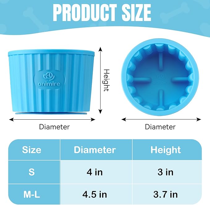 Dog Lick Bowl, Anxiety Relief Dog Licking Mat Freezer Treat Dispenser, Non-Slip Anti-Choking Silicone Slow Feeder Lick Bowl for Small Medium & Large Breed Dogs, BPA Free(Light Blue,M-L)
