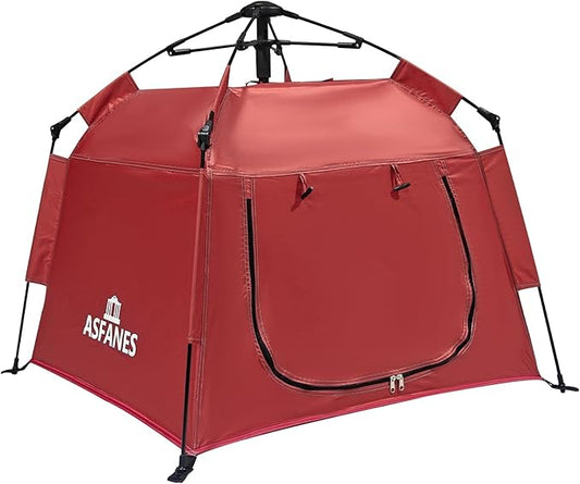 Outdoor Pet Automatic Camping Tent, Pop up Cave Bed for Indoor Cats and Small Dogs, Portable Cat House Dog House, Red.