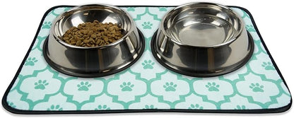 Bone Dry Machine Washable, Ultra Absorbent Pet Mat, 12x18, Green Lattice