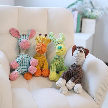 2026 New Dog Toys,Indestructible Plush Dogs Toy for Aggressive Chewers,Squeaky Durable Chew Toy for Indoor Pups Teething, Stuffed Toys for Small Medium Large Dogs (Giraffe)