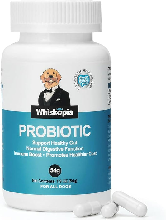 Probiotics for Dogs, Dog Probiotics with Digestive Enzymes with and Prebiotics for Support Gut & Digestion Health, Immune Support, Reduce Diarrhea, 120 Capsules