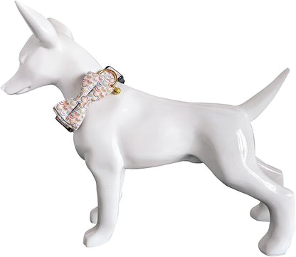 Yizepet Dog Collar with Bow Tie- Adjustable pet Collar for Dogs with Plastic Buckle Collar, Stylish Pattern for Small Medium or Large Boy and Girl Dog and Cat