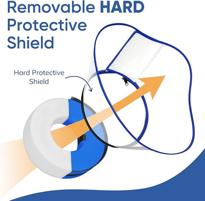 Supet Raised Sponge Dog Cone Collar Alternative After Surgery, Soft Dog Cone for Small Medium Large Dogs to Stop Licking, Pet Neck Donut Collar After Surgery