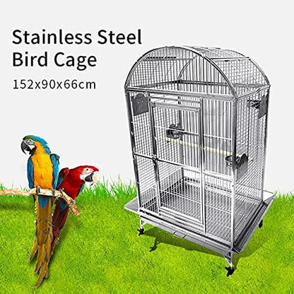 SUS201 Stainless Steel DOMETOP Style Bird CAGE Parrot CAGE 36"X26"X65"