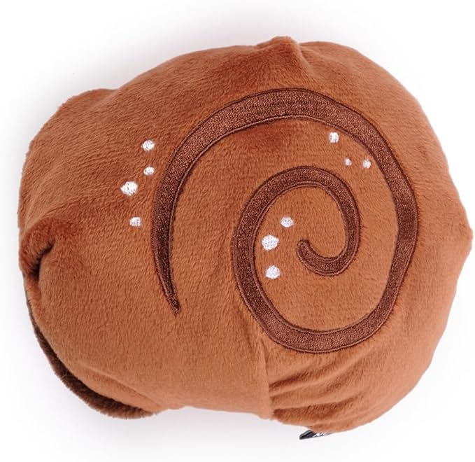 CHEWFFON Interactive Dog Enrichment Snuffle Toy, Squeaky Dog Toys, Cute Soft Puppy Gifts, Crinkle Treat Puzzle Toys for Brain Stimulation, Cinnamon Roll Toy for Small and Medium Size Dogs