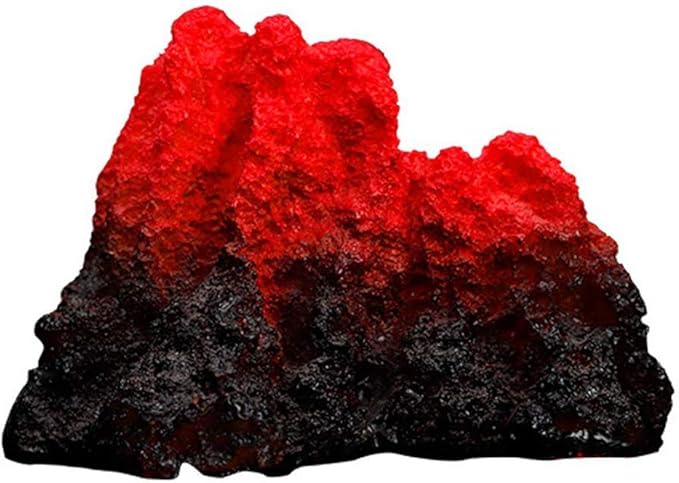 S-Lifeeling Tank Decoration Volcano Ornament Aquarium Decorations Volcanic Stone for Fish Tank (S)