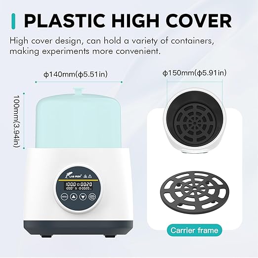 LAB FISH 2L Lab Water Bath(WB-2S), 100℃ Precision Heating, Stainless Steel Tank with Timer & Dual Anti-Dry BurnProtection