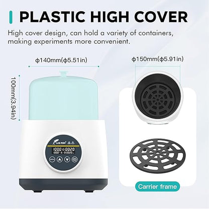 LAB FISH 2L Lab Water Bath(WB-2), 100℃ Precision Heating, Stainless Steel Tank with Timer & Anti-Dry Burn Protection