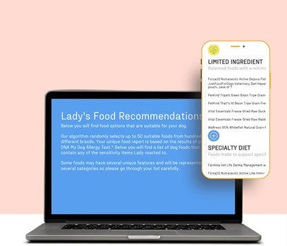 DNA MY DOG Vet-Recommended and Most Accurate Allergy Test for Itchy, Sensitive Dogs | Cheek Swab – The Gold Standard of Testing | Tests for All Common Food & Environmental Allergens | Custom Report