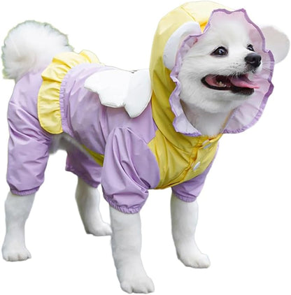 Pet Dog Raincoats Suitable for Large and Small Dog Clothes Windproof and Waterproof Puppy Rainwear