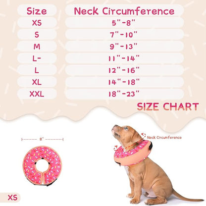 Supet Inflatable Dog Cone Collar for Small Dogs Puppies Cats, Soft Dog Cone Alternative After Surgery for Puppies Cats to Stop Licking
