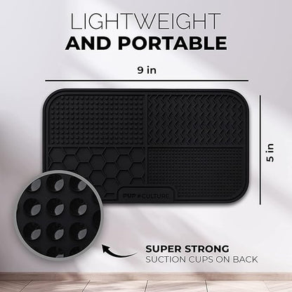 Pup Culture Dog Lick Mat for Dogs (2 Pack), Feeding Pad for Anxious Pets Plus 4 Different Puzzles for Mental Stimulation for Dogs - Supports Mental, Dental, and Digestive Health - Heavy Duty