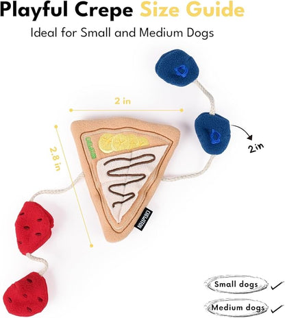 CHEWFFON Dog Crepe Toy, Dog Plush Crinkle Toys, Interactive Puppy Snuffle Toys, Hide Treat Puzzle Toy, Nose Work Game for Small and Medium Dogs