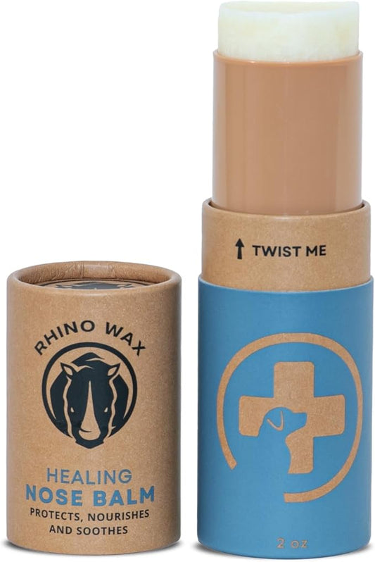 Dog Nose Balm for Dogs or Cats - Natural Snout Soother (2oz Tube) - Healing Dry, Cracked, Irritated Noses - Also Works Great on Cats - Natural Ingredients - Lick-Safe - Made in USA
